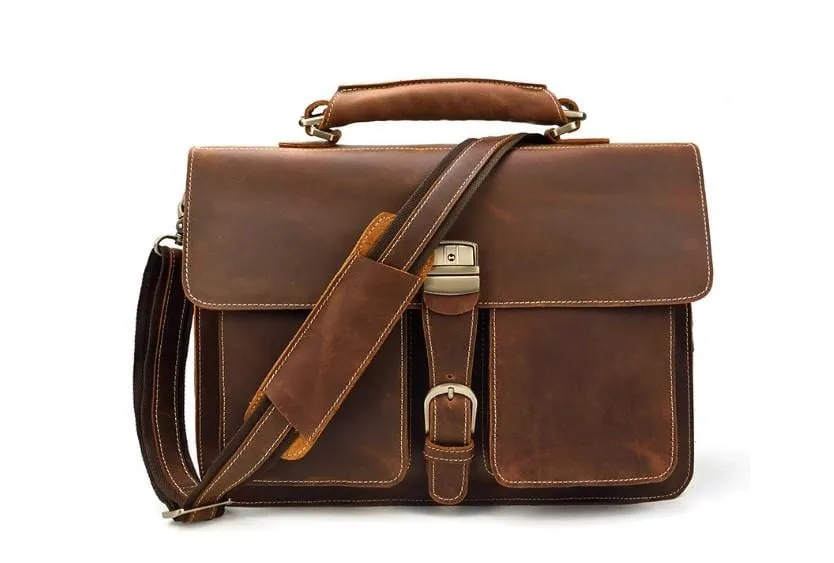 14 Inch Leather Stylish Mens Laptop Bags