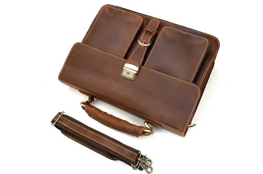 14 Inch Leather Stylish Mens Laptop Bags