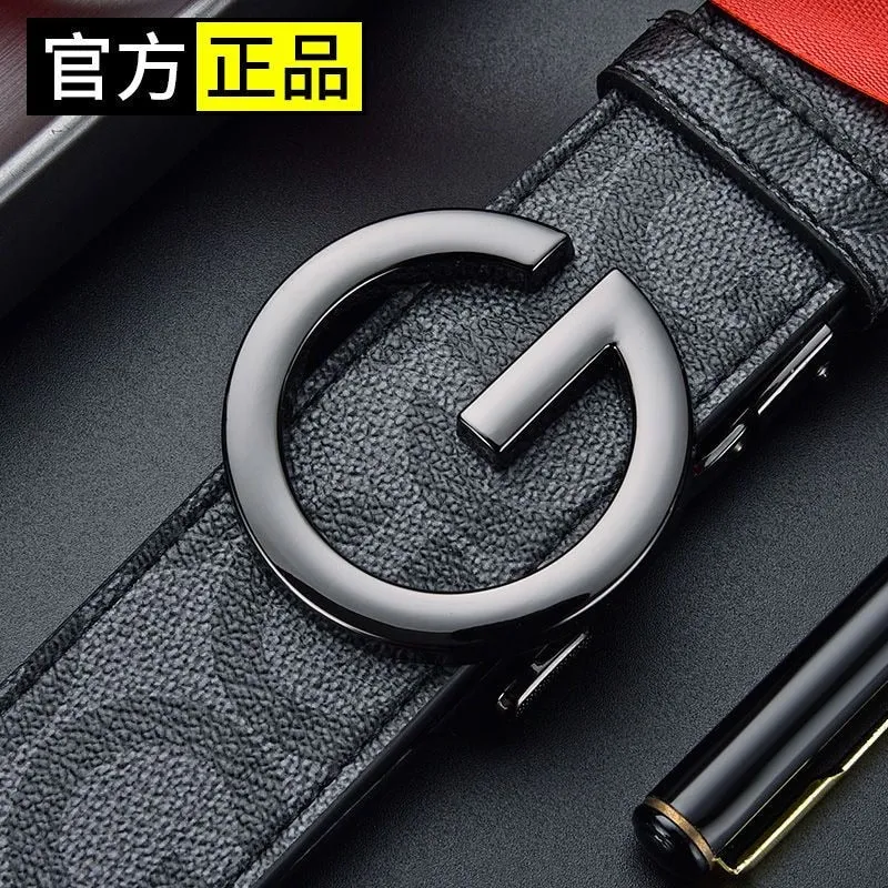 2023 New Men Belt Business Casual Fashion Luxury Designer Famous Brand Automatic G Buckle Jeans Leather Belt for Man Belts