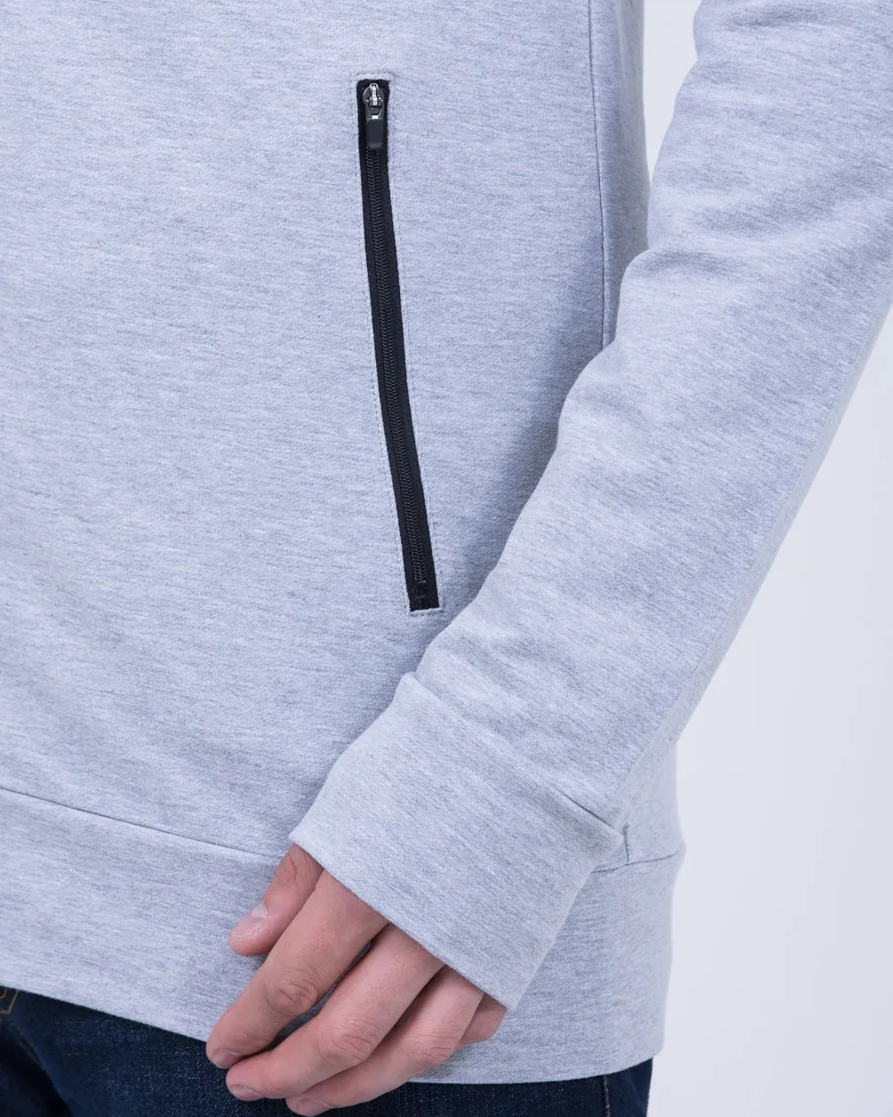 2t Tall Zip Up Top (heather grey)