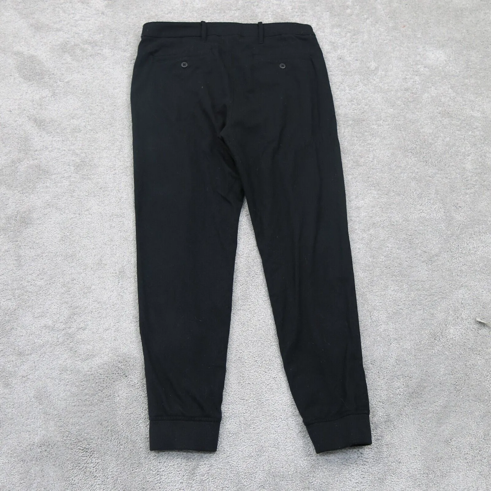 Abercrombie & Fitch Mens Stretch Jogger Pants Mid Rise Belted Waist Black Sz 30