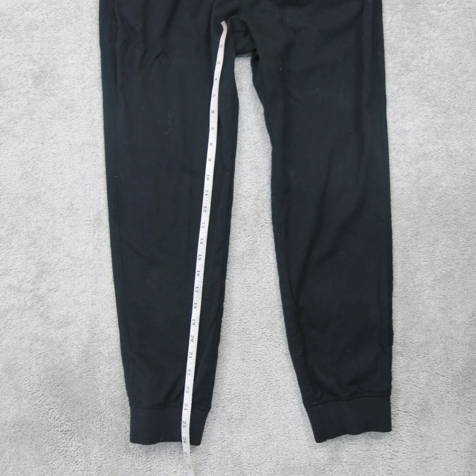 Abercrombie & Fitch Mens Stretch Jogger Pants Mid Rise Belted Waist Black Sz 30