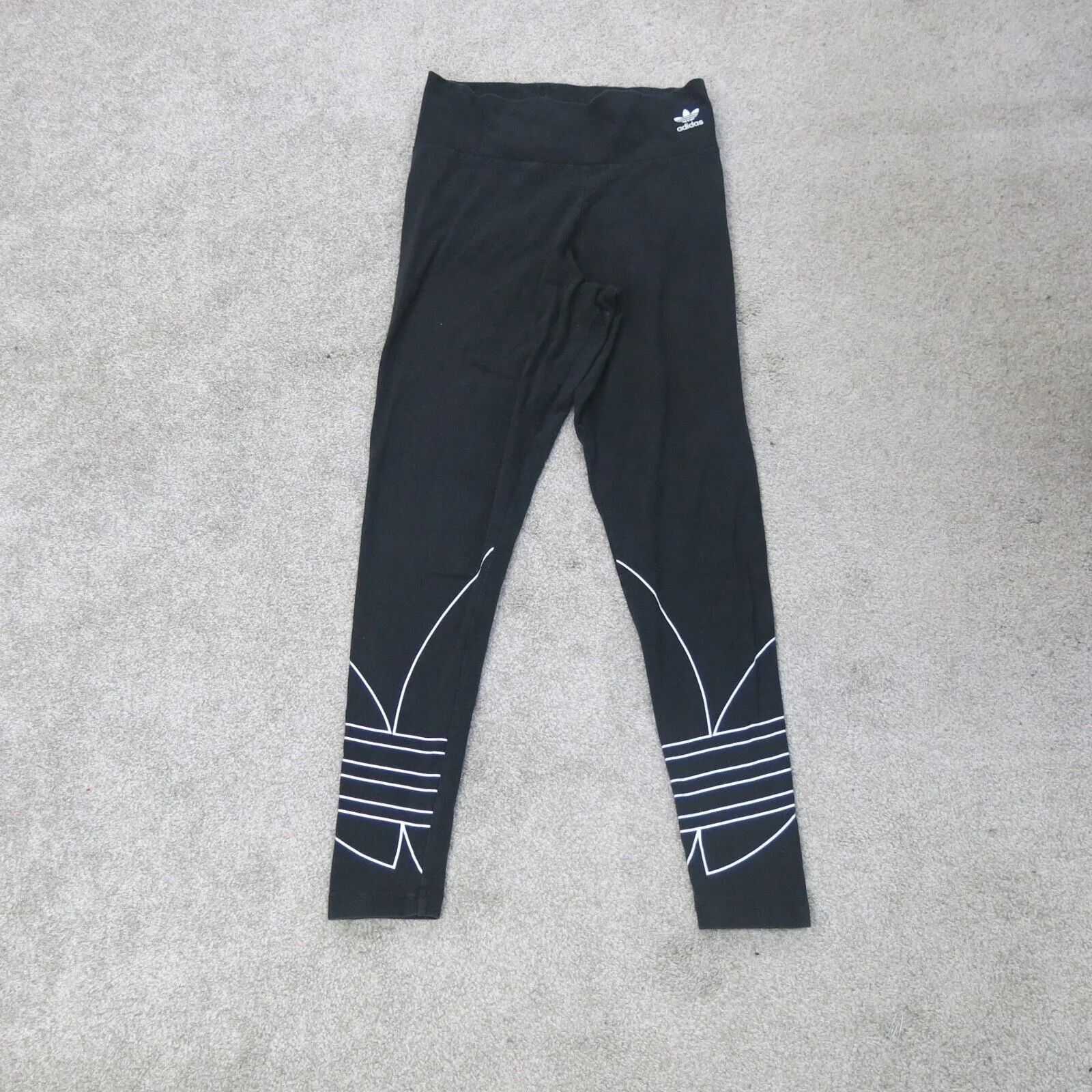 Adidas Legging Womens Medium Black Activewear Elastic Waist Lightweight Outdoors