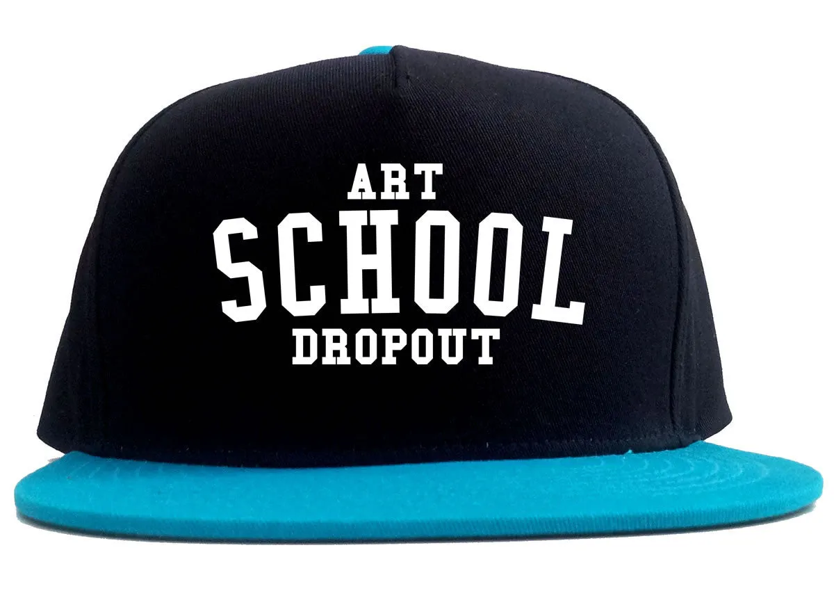 Art School Dropout College Fashion High 2 Tone Snapback Hat