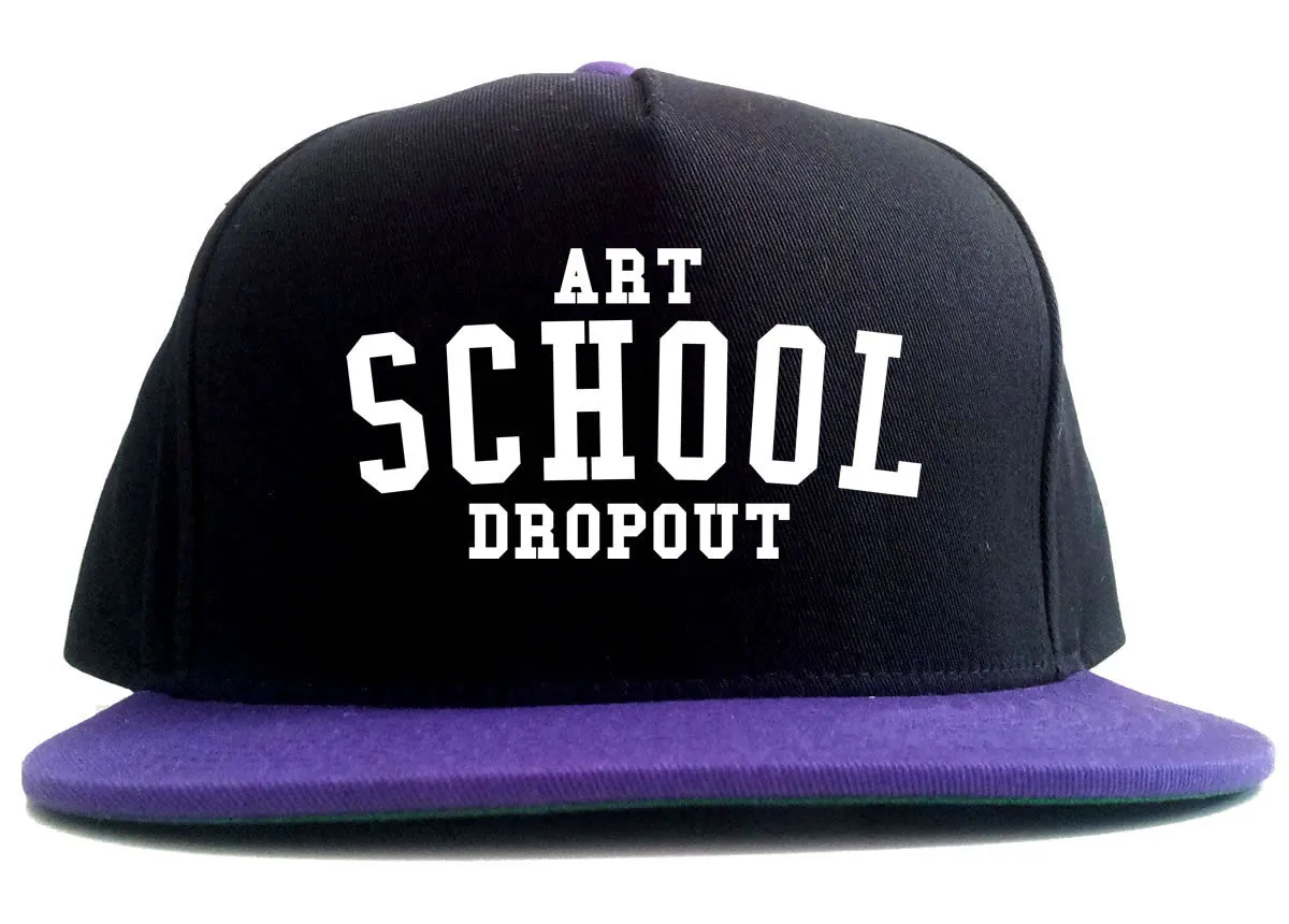 Art School Dropout College Fashion High 2 Tone Snapback Hat