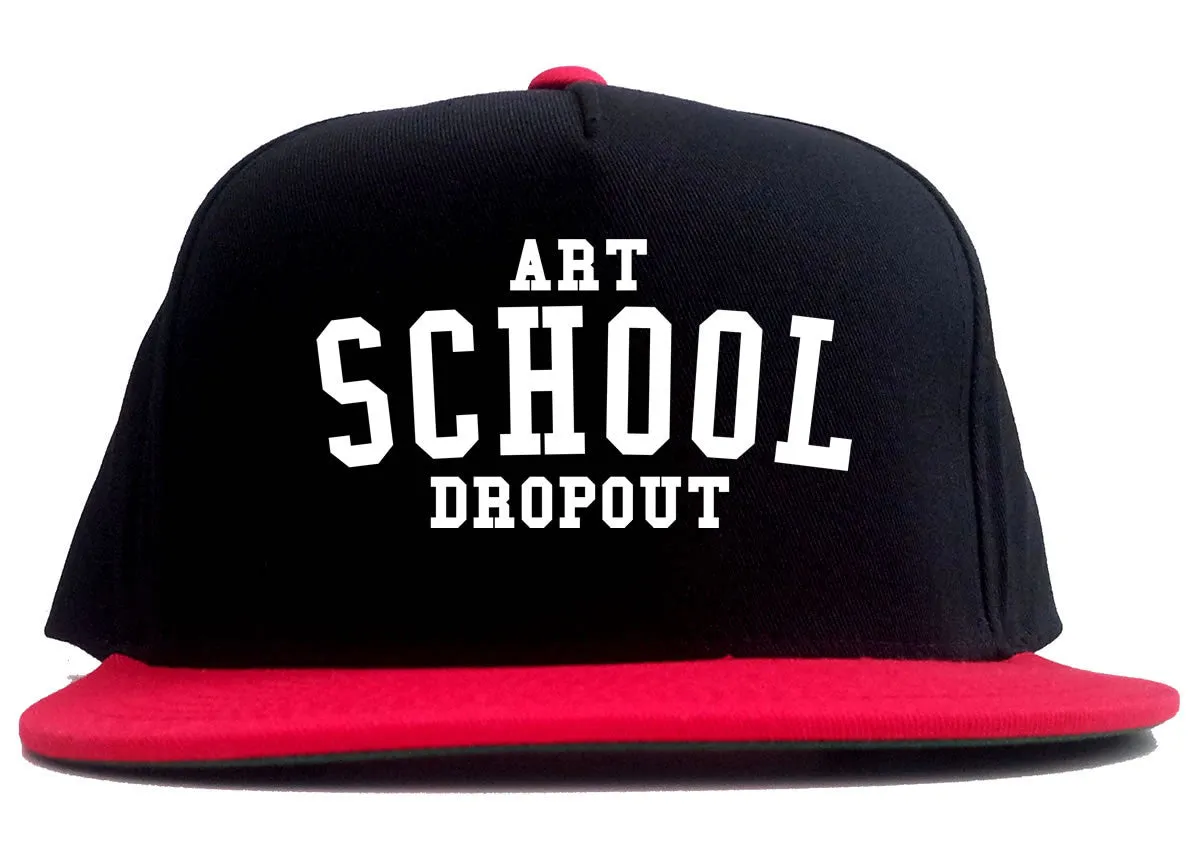 Art School Dropout College Fashion High 2 Tone Snapback Hat