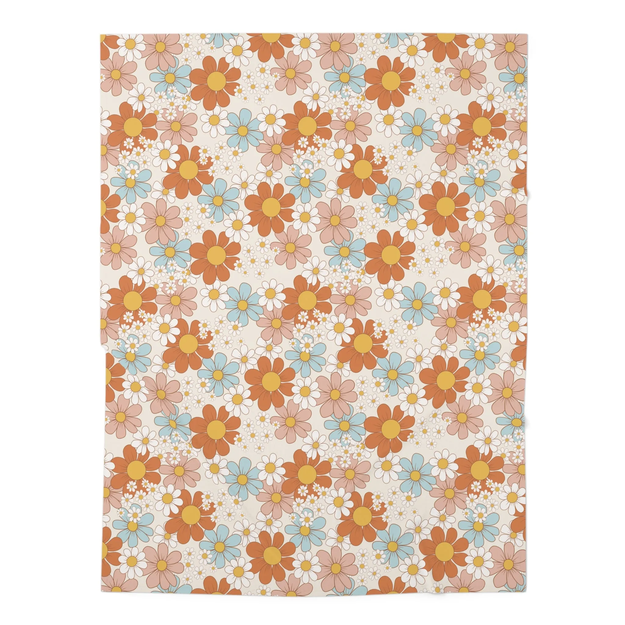 Baby Swaddle Blanket, Retro Flower, Baby Swaddle, Baby Shower gift