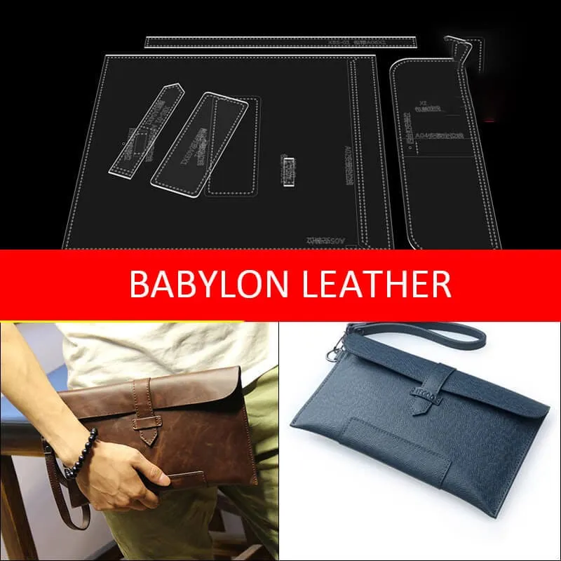 BABYLON™ Men's Fashion Clutch Leather Craft Pattern XBS-01