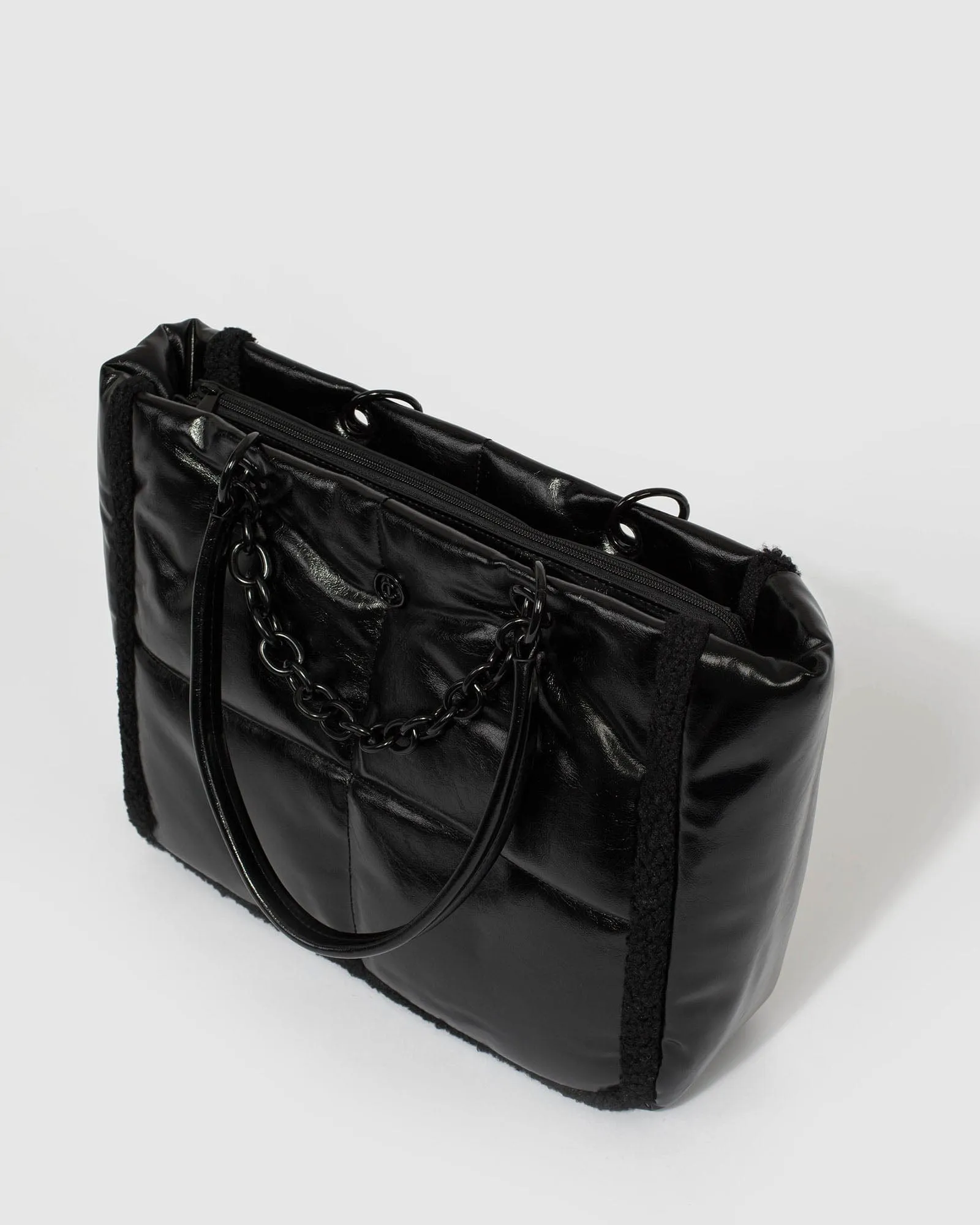 Black Rachel Chain Tote Bag