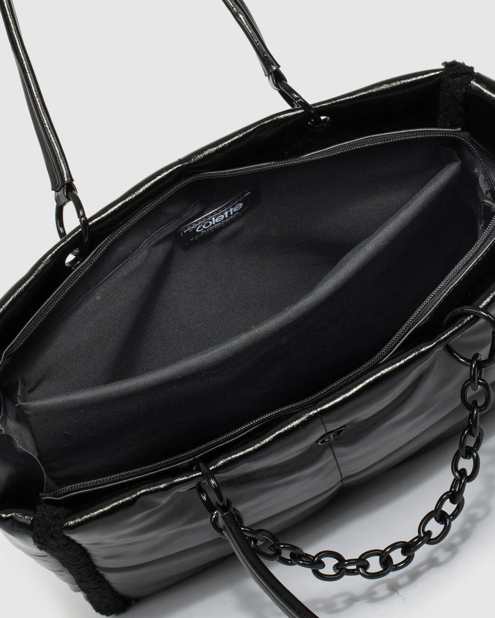 Black Rachel Chain Tote Bag