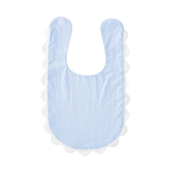 Blue Pinstripe Baby Bib