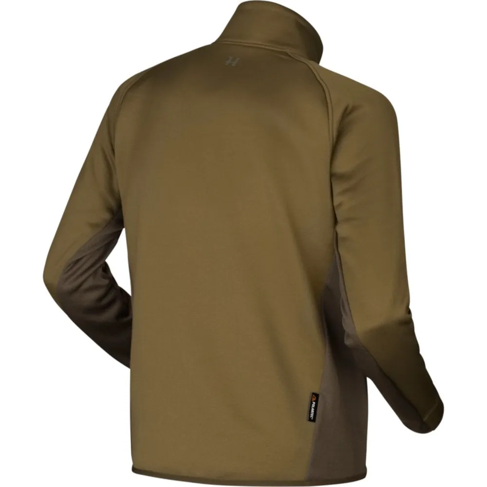 Borr Hybrid Fleece - Dark Olive/Willow Green by Harkila