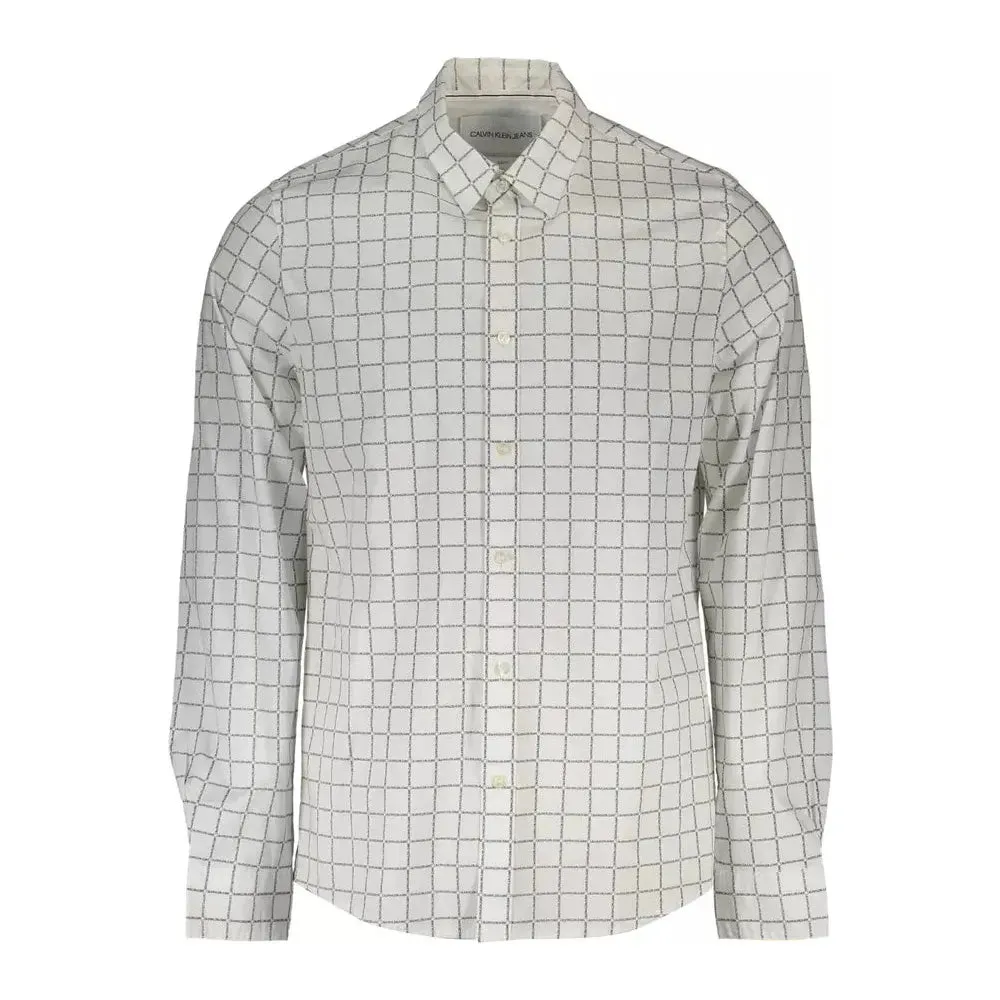 Calvin Klein White Cotton Men Shirt