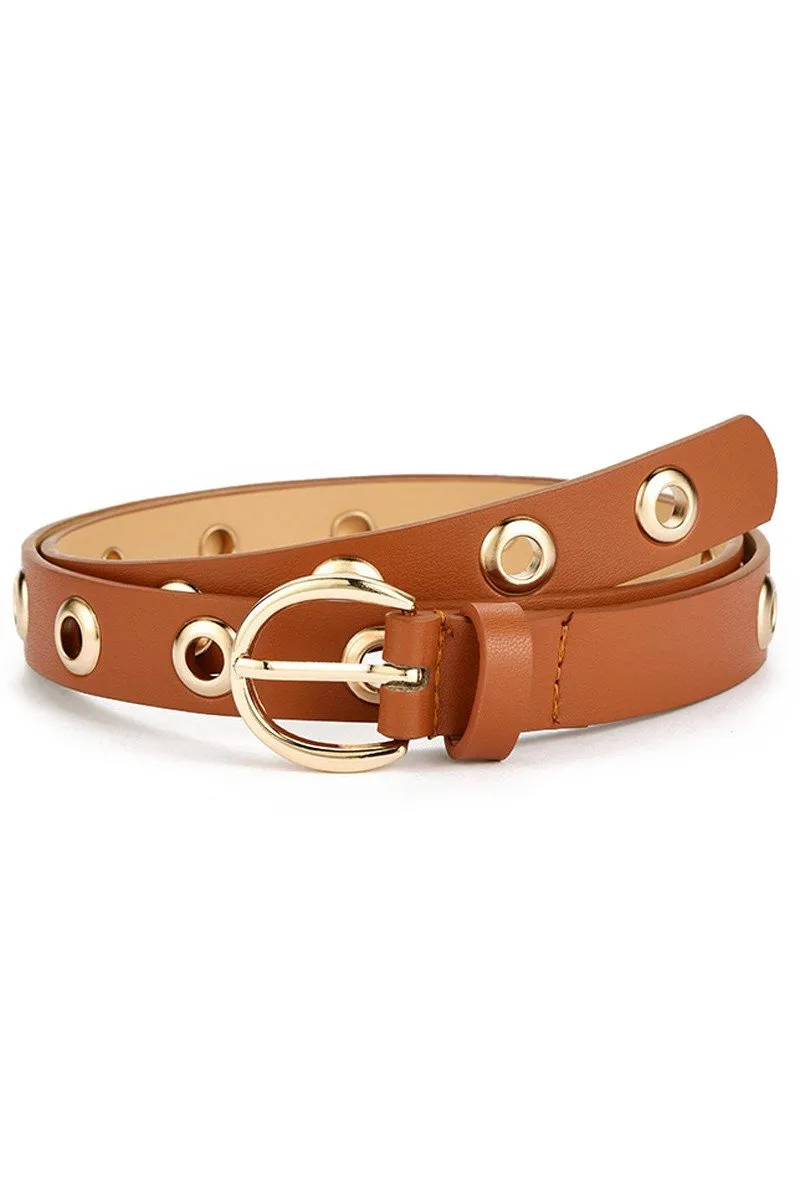 CASUAL ROUND BUCKLE FASHION BELT