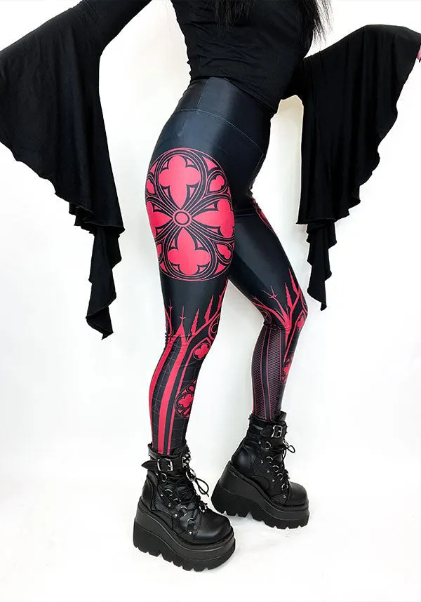 Cathedral [Red] | LEGGINGS