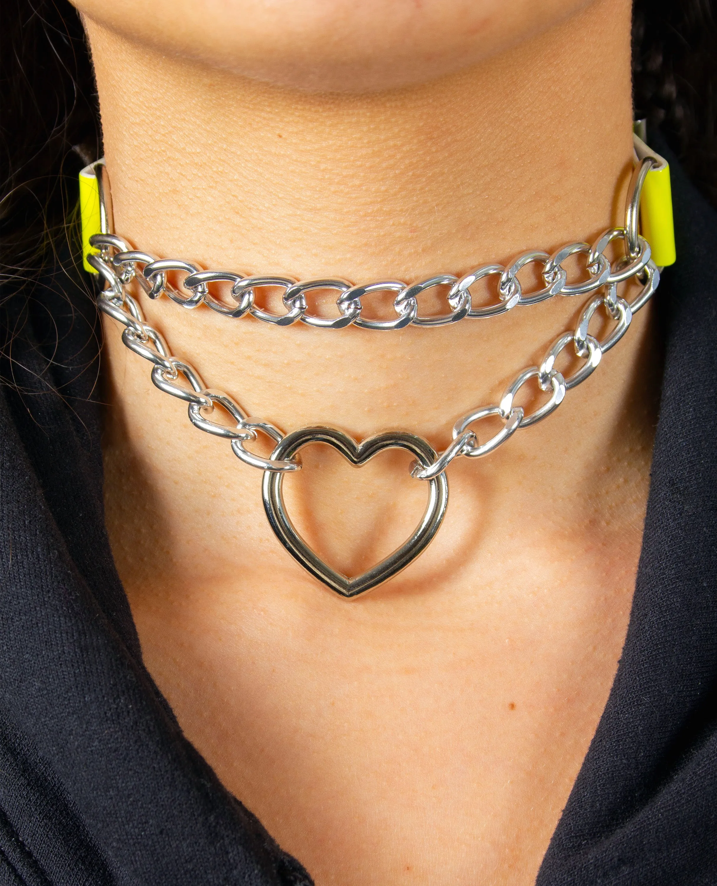 CHAIN HEART COLLAR - FUTURE LOVERS