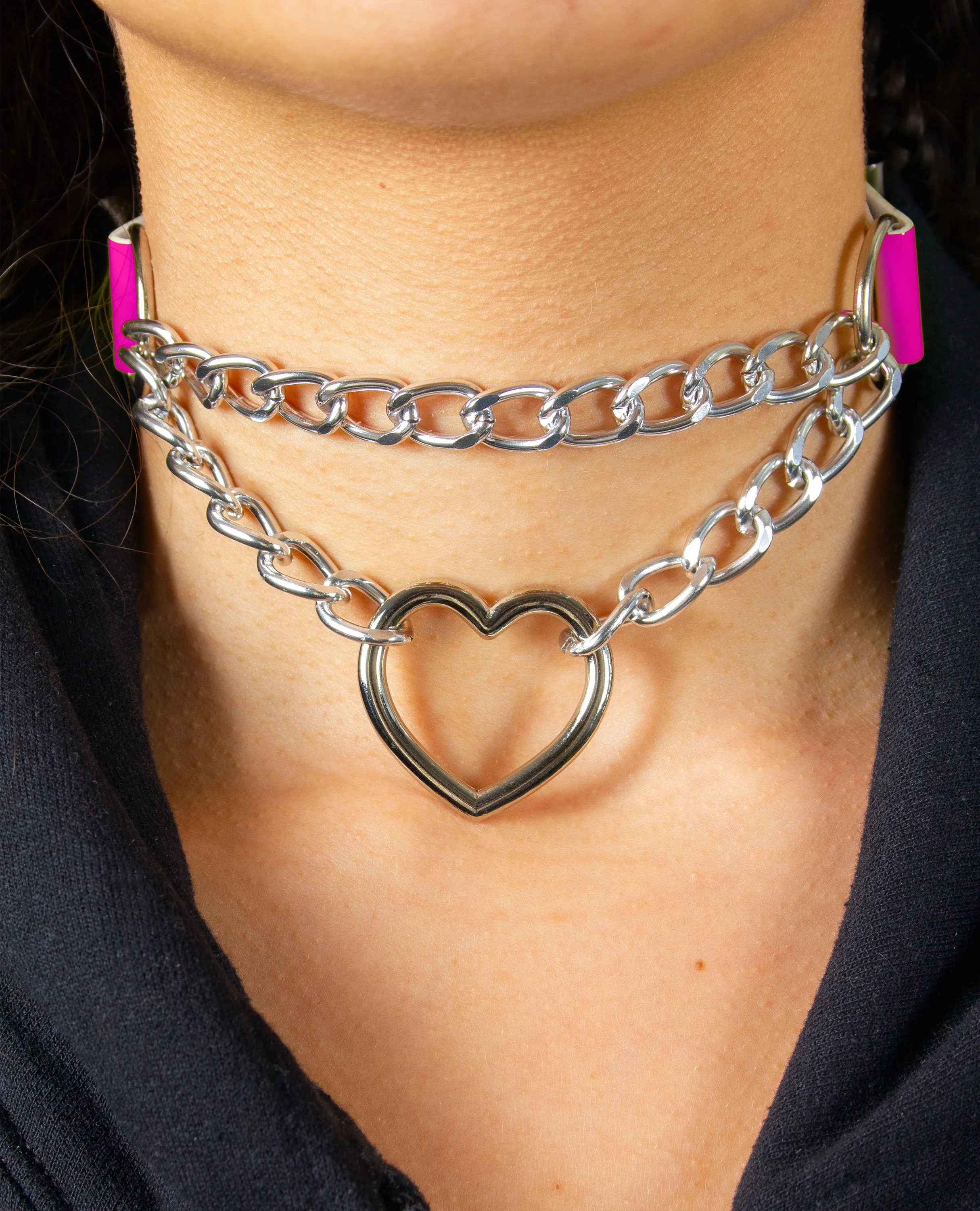 CHAIN HEART COLLAR - FUTURE LOVERS