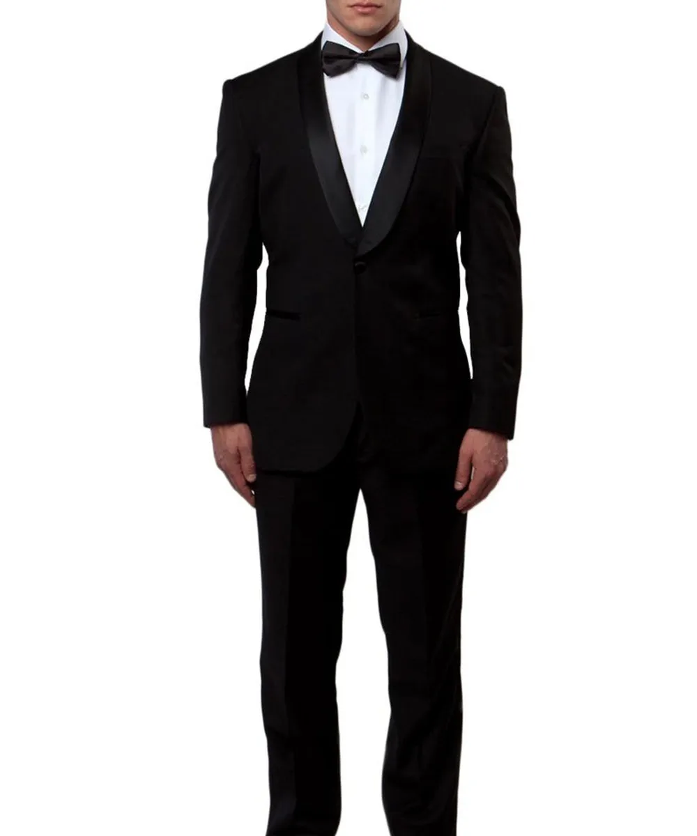 Classic Black Slim Cut Men's Tuxedo