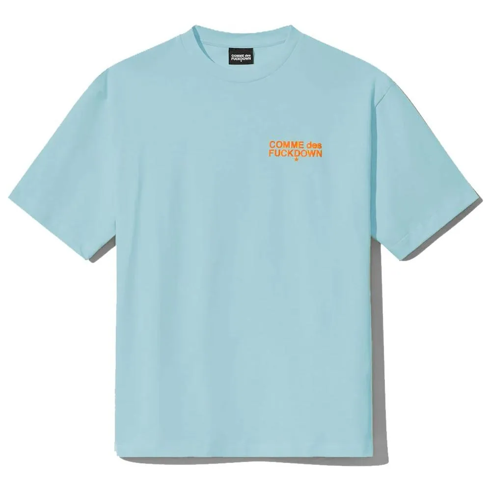 Comme Des Fuckdown Light Blue Cotton T-Shirt