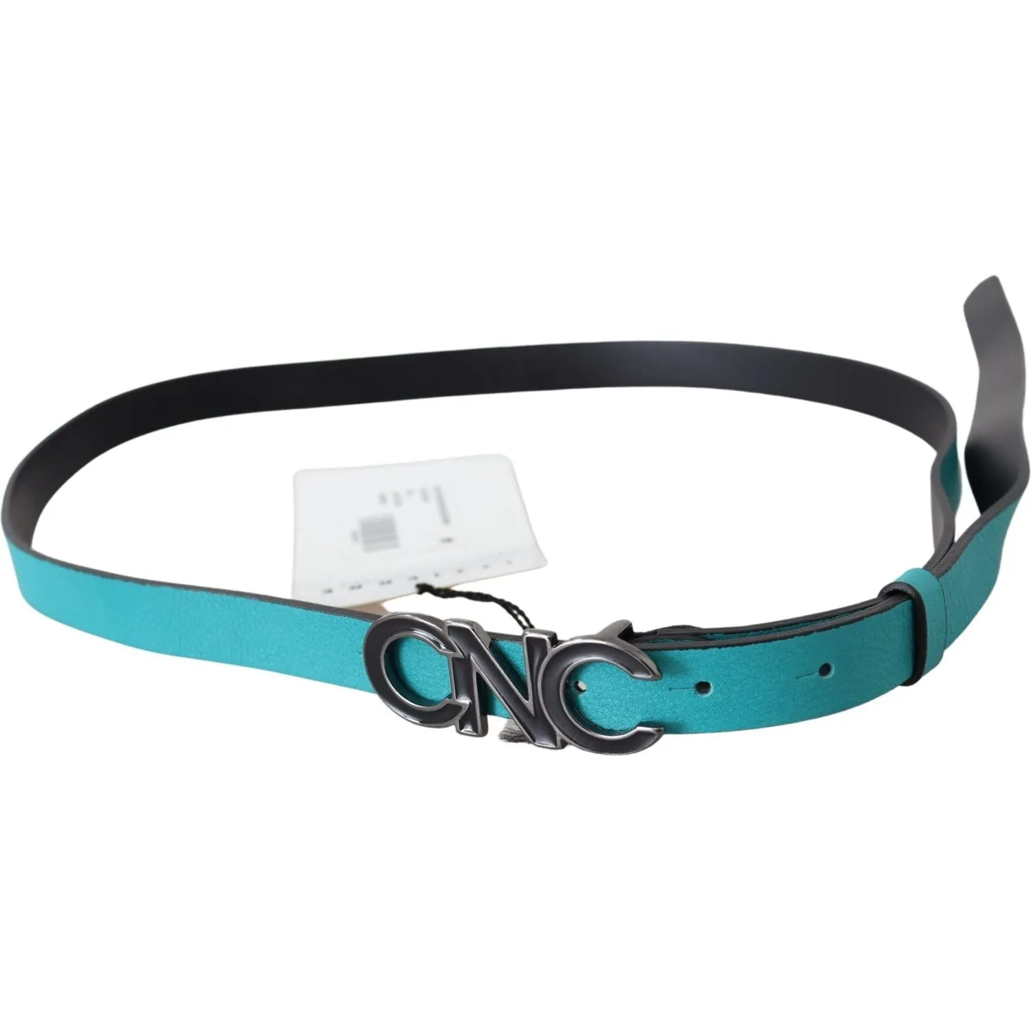 Costume National Chic Blue Green Leather Fashion Belt