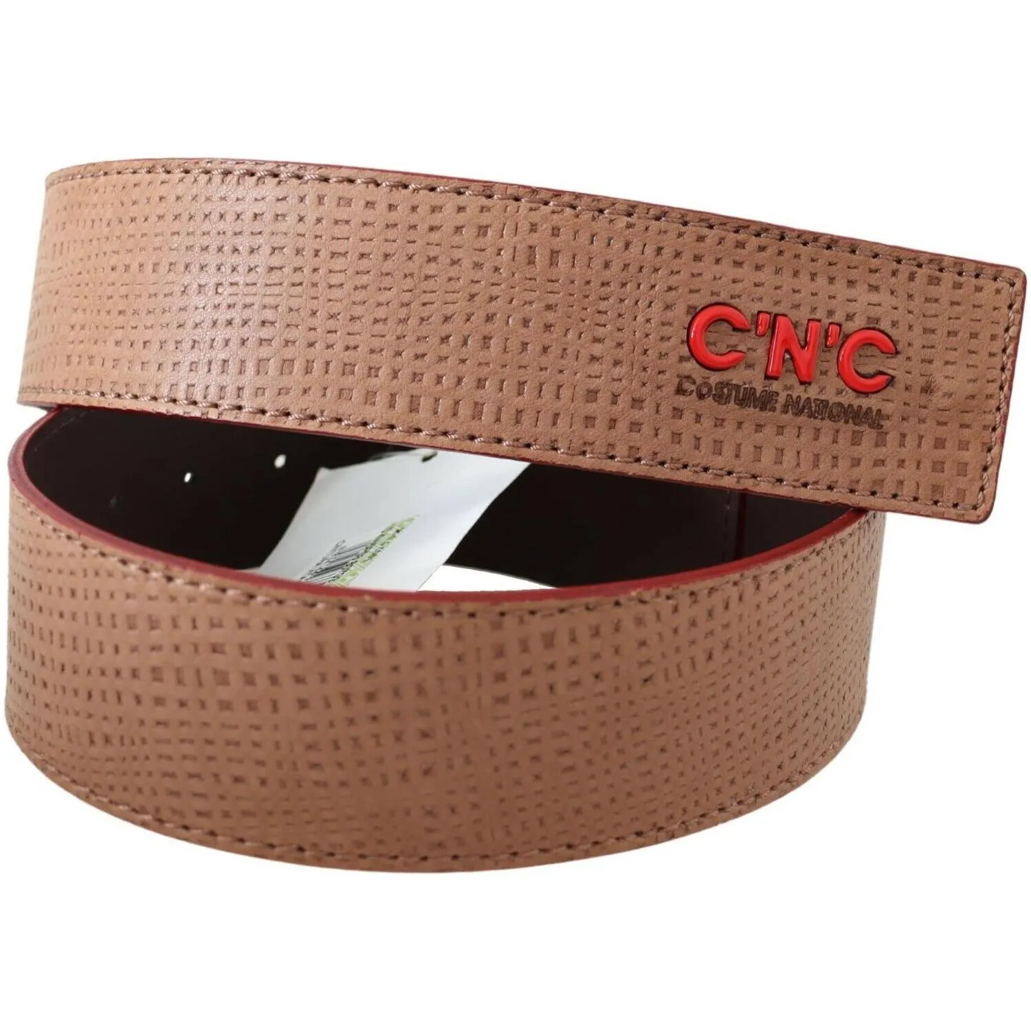 Costume National Elegant Beige Leather Fashion Belt