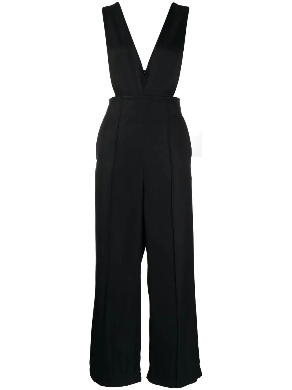 DEEP V-NECK JUMPSUIT 00N BLK