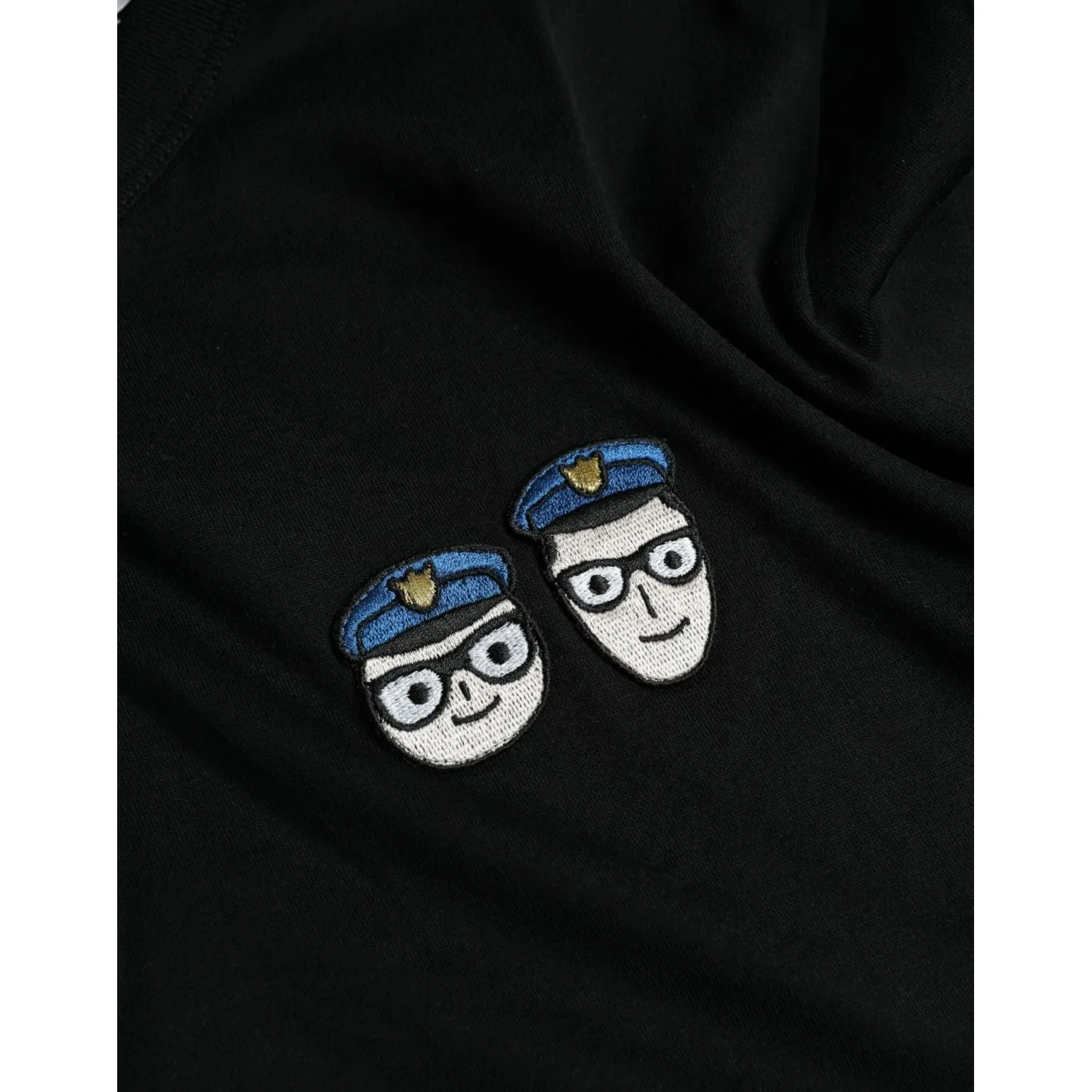 Dolce & Gabbana Black #DGFamily Cotton Crew Neck T-shirt