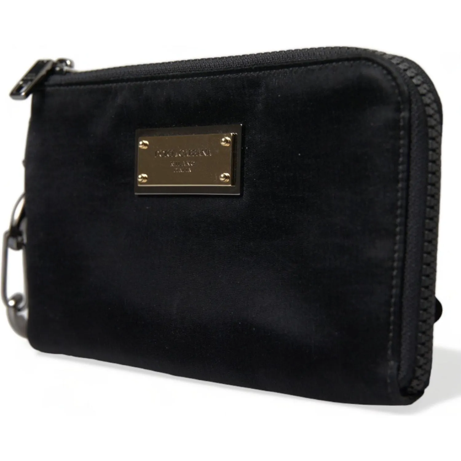 Dolce & Gabbana Chic Nylon-Leather Designer Pouch