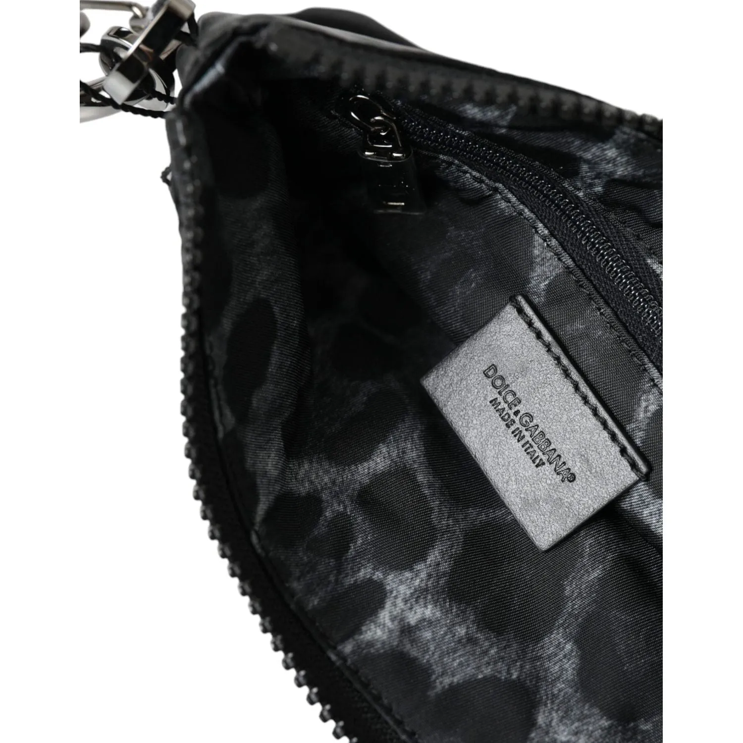 Dolce & Gabbana Chic Nylon-Leather Designer Pouch