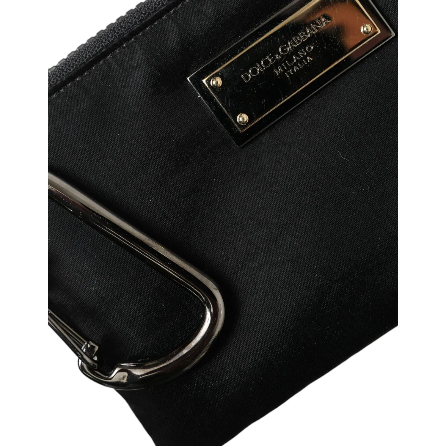 Dolce & Gabbana Chic Nylon-Leather Designer Pouch