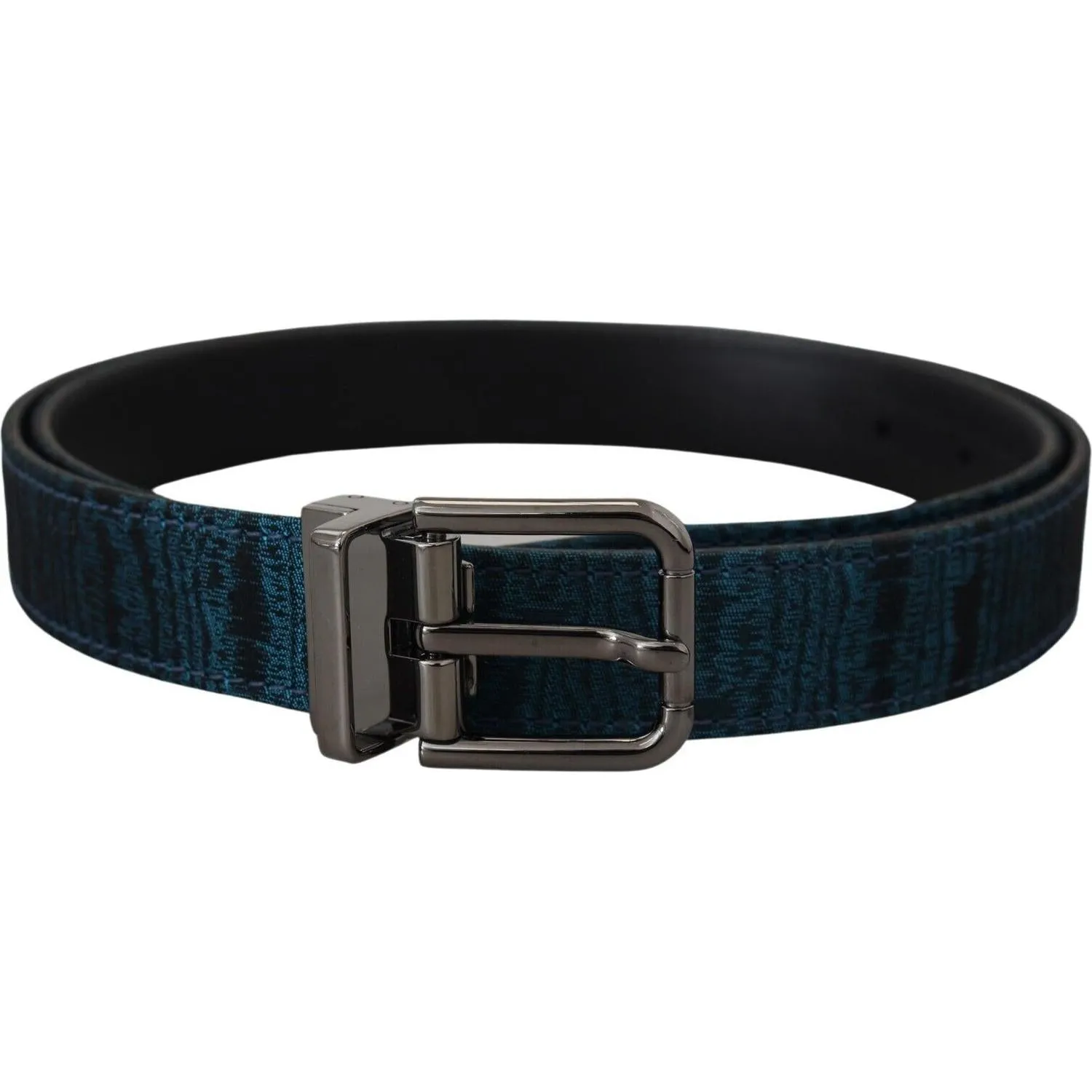 Dolce & Gabbana Elegant Blue Jacquard Designer Belt