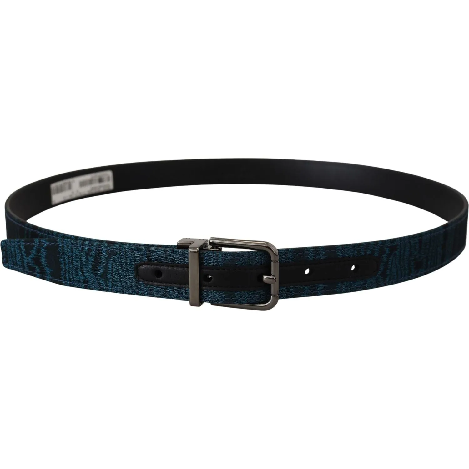 Dolce & Gabbana Elegant Blue Jacquard Designer Belt