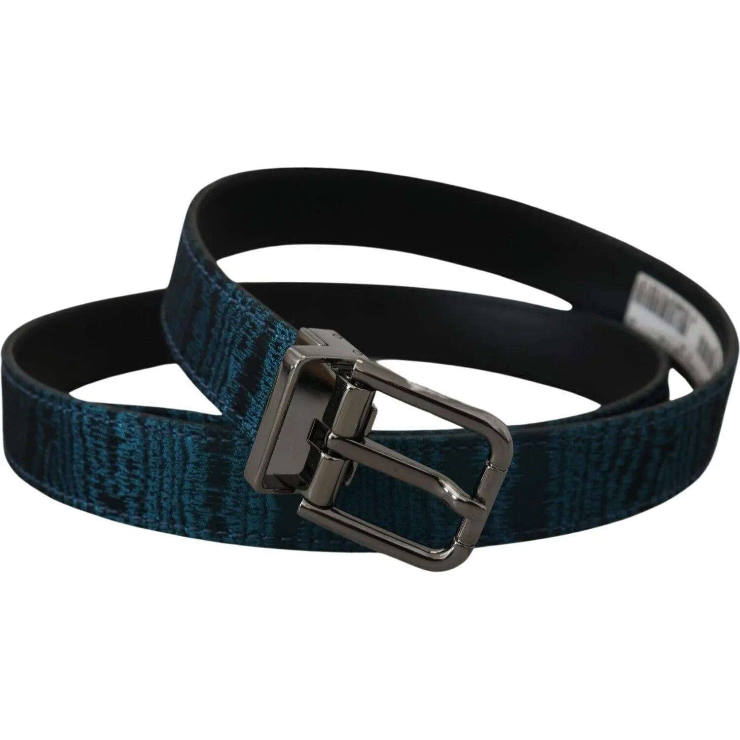 Dolce & Gabbana Elegant Blue Jacquard Designer Belt