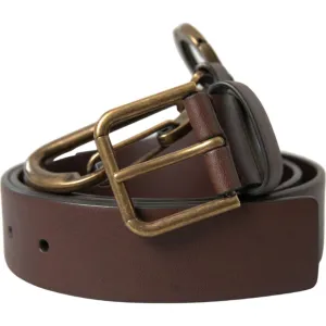 Dolce & Gabbana Elegant Calf Leather Belt with Metal Buckle Closure