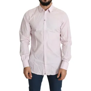 Dolce & Gabbana Elegant Slim Fit Pink Dress Shirt