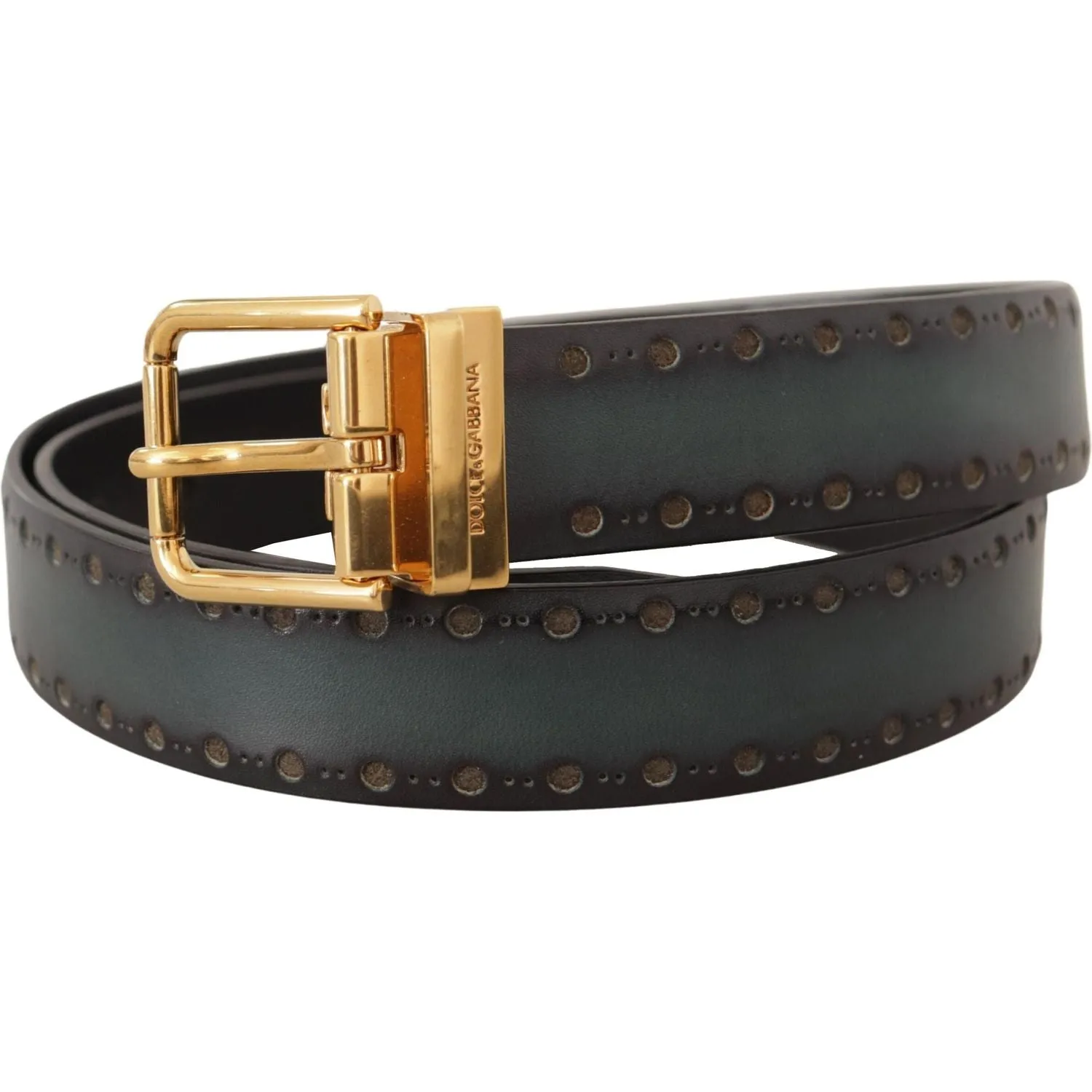 Dolce & Gabbana Emerald Elegance Leather Belt