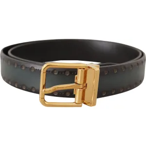 Dolce & Gabbana Emerald Elegance Leather Belt