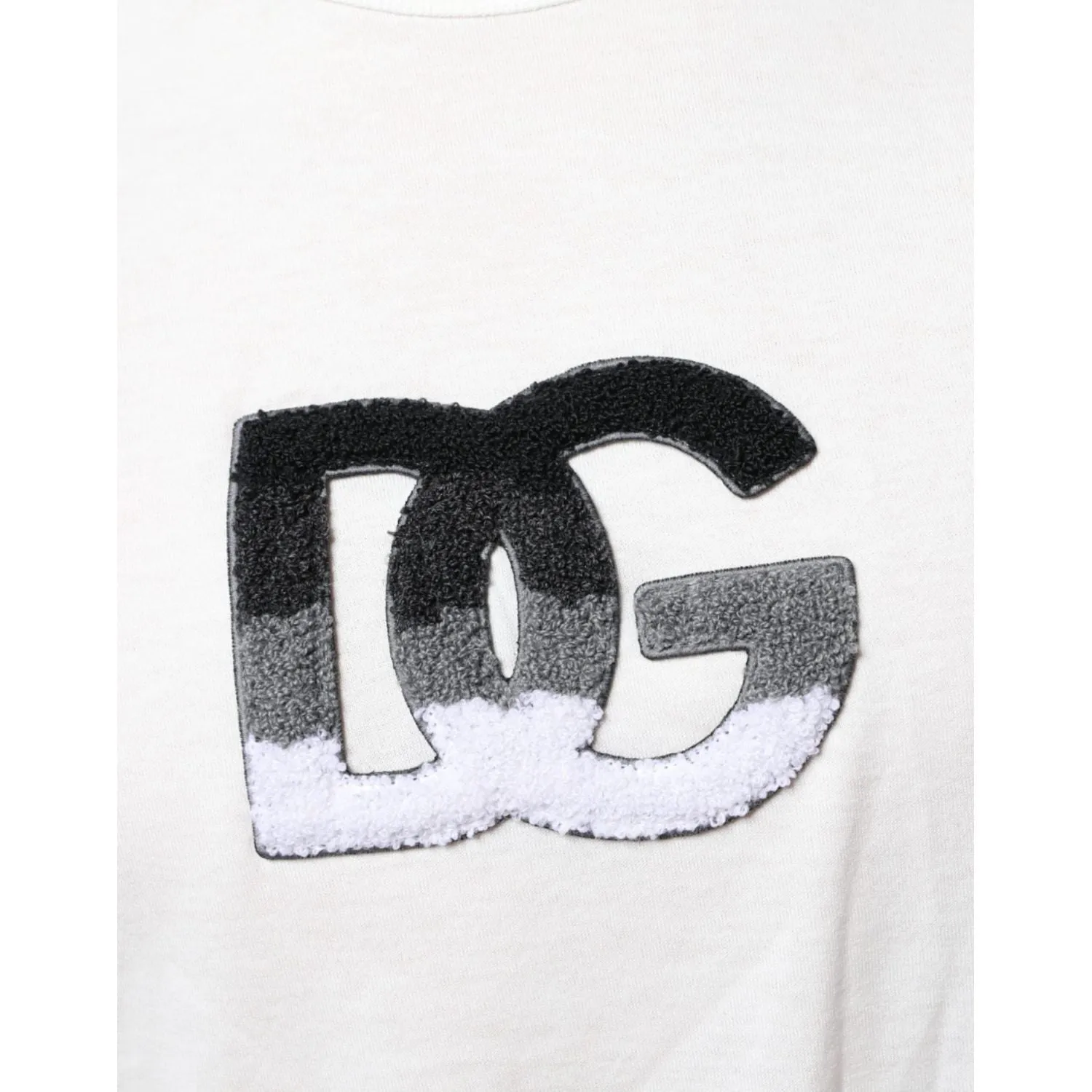 Dolce & Gabbana White Cotton DG Logo Print T-shirt