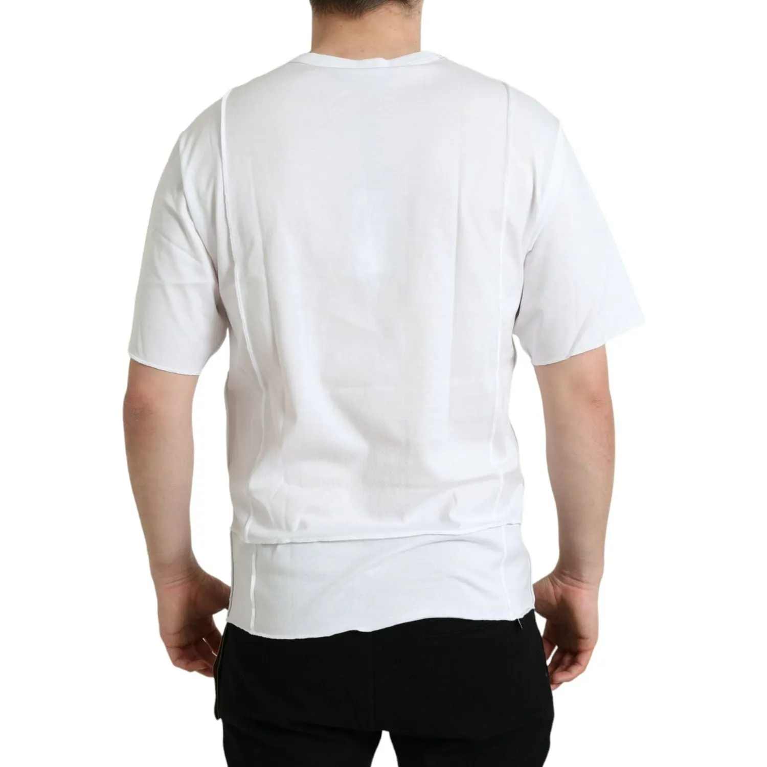 Dolce & Gabbana White Logo Crew Neck Short Sleeves T-shirt