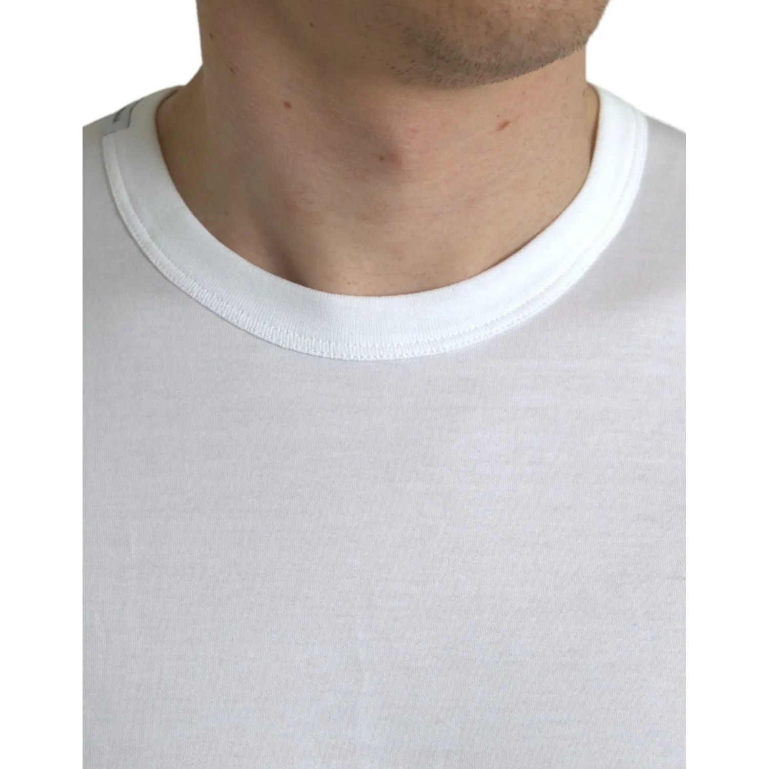 Dolce & Gabbana White Logo Crew Neck Short Sleeves T-shirt