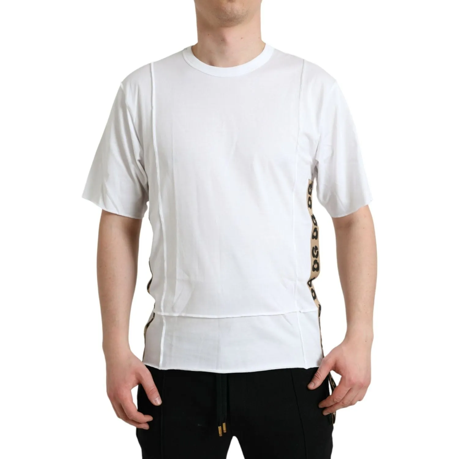 Dolce & Gabbana White Logo Crew Neck Short Sleeves T-shirt