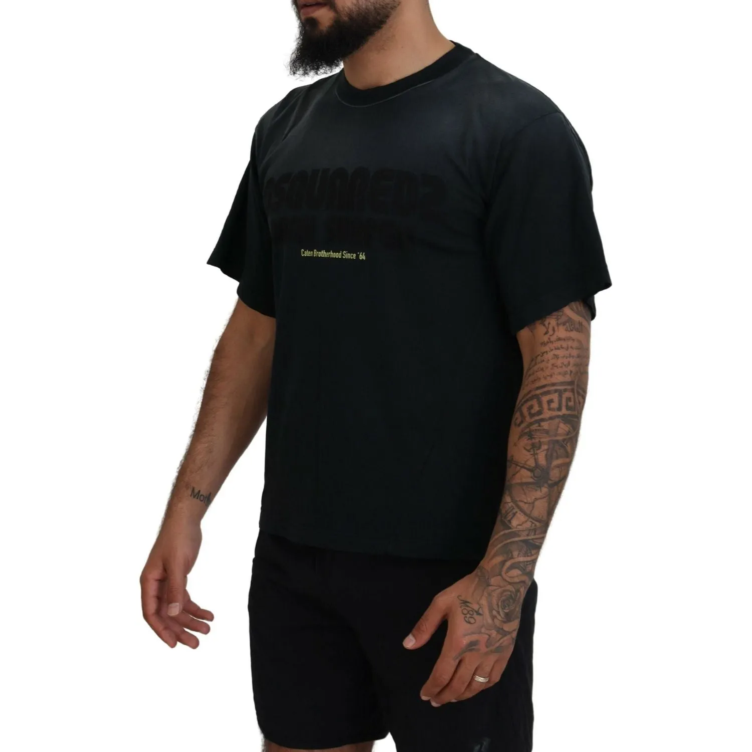 Dsquared² Black Cotton Short Sleeves Crewneck T-shirt