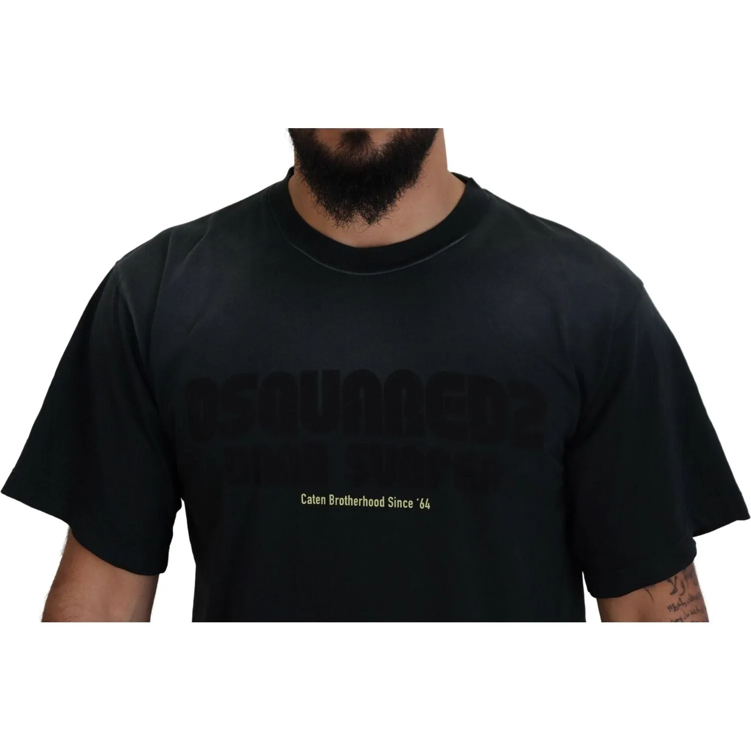 Dsquared² Black Cotton Short Sleeves Crewneck T-shirt