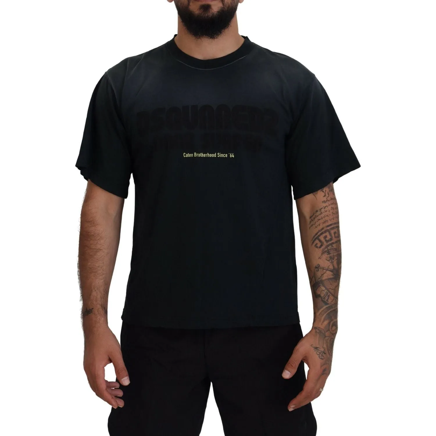 Dsquared² Black Cotton Short Sleeves Crewneck T-shirt