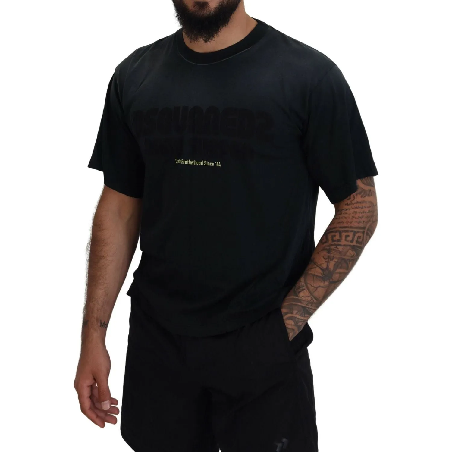 Dsquared² Black Cotton Short Sleeves Crewneck T-shirt