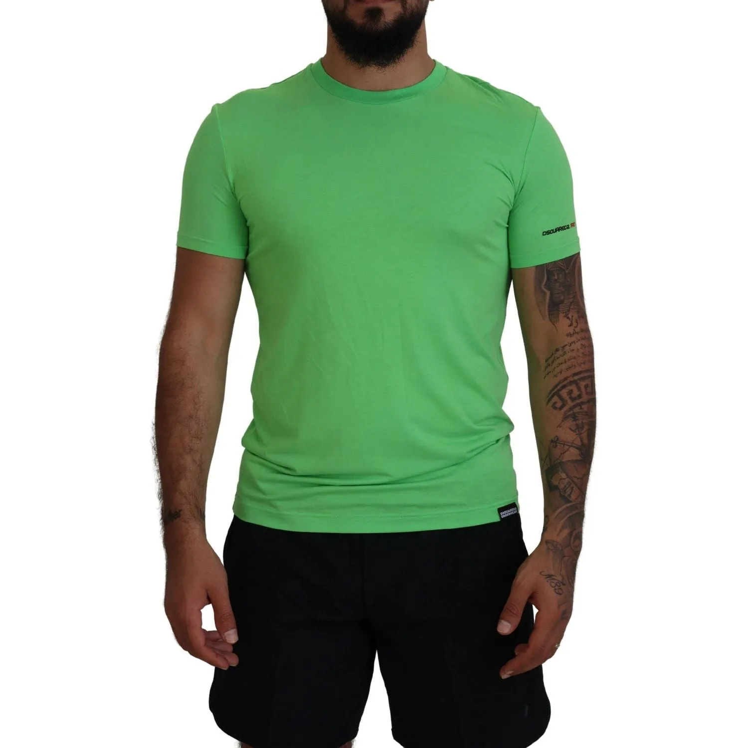 Dsquared² Green Modal Short Sleeves Crewneck T-shirt