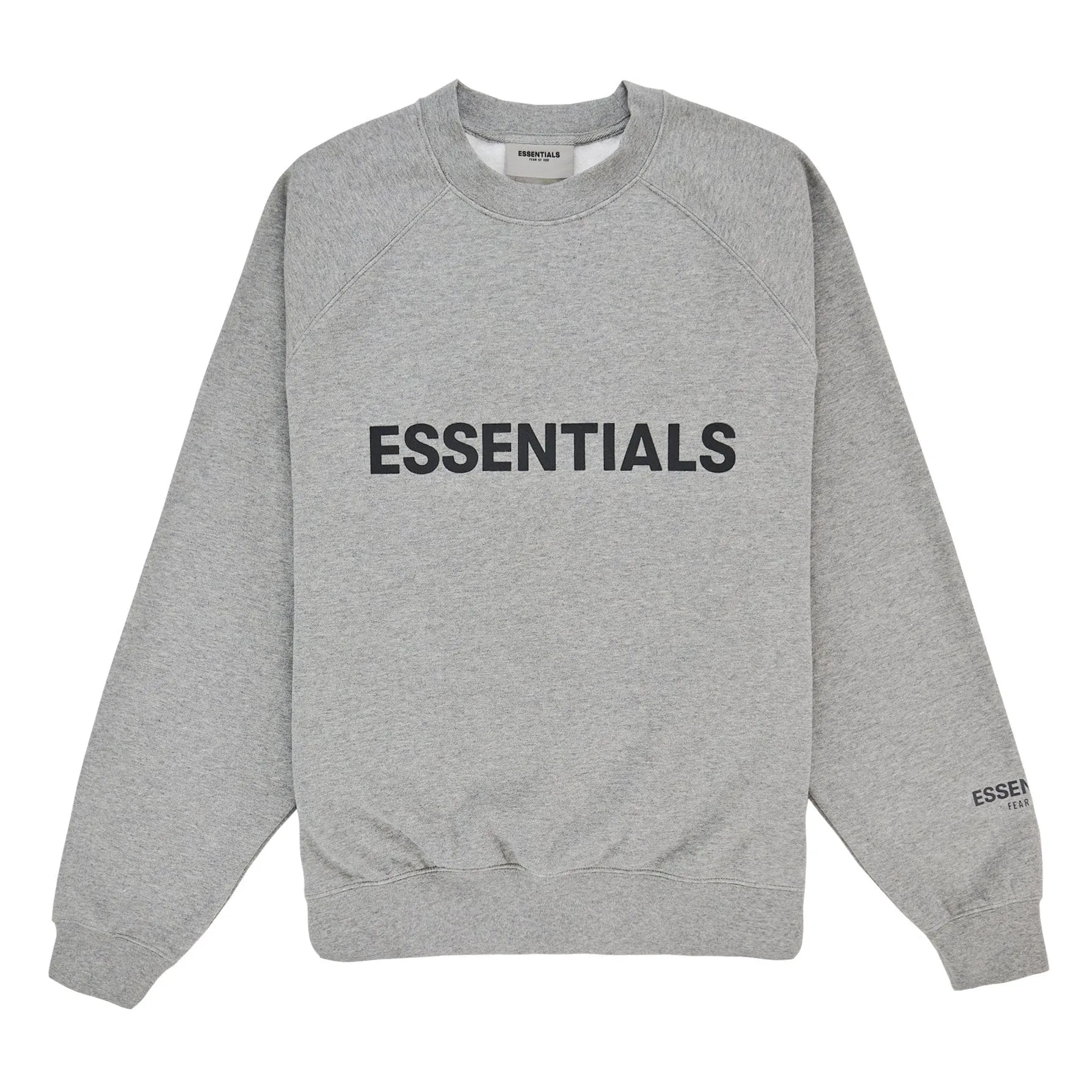 ESSENTIALS FOG 3D SILICON CREWNECK DARK HEATHER GREY