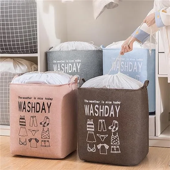 Eva Collapsible Laundry Basket Wash Day-Sky blue