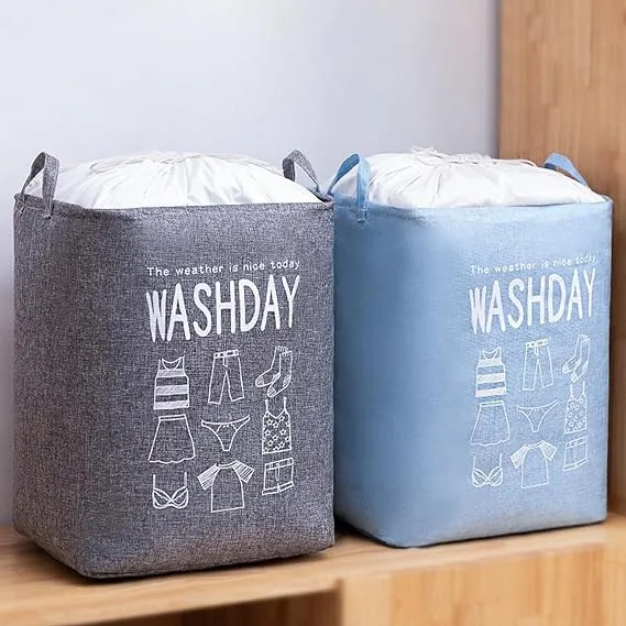 Eva Collapsible Laundry Basket Wash Day-Sky blue