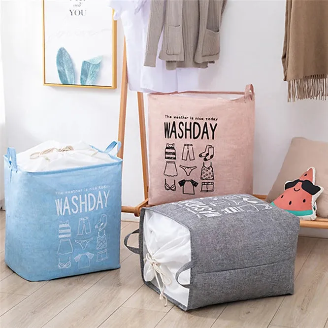 Eva Collapsible Laundry Basket Wash Day-Sky blue